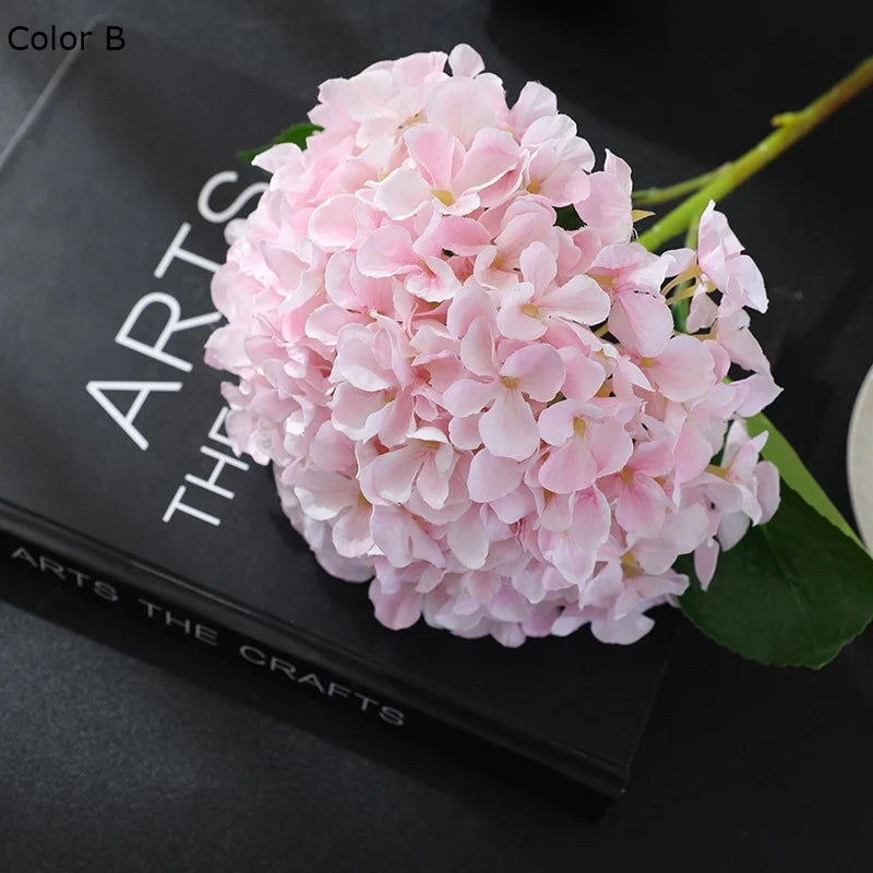 New Silk Simulation Hydrangea Flower European Style Home Decoration,Wedding Floor Arrangement Large Hydrangea Flower - vue 10 sur 13