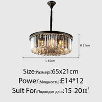 lustre moderne en cristal style nordique vintage pour intérieur élégant