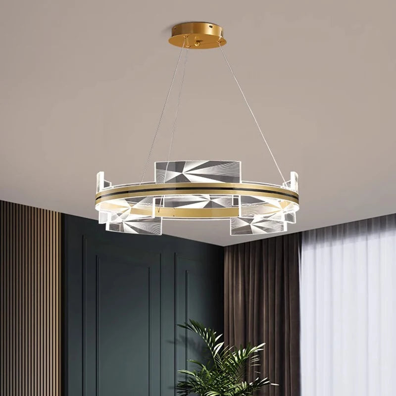 lustre led moderne pour éclairage intérieur - vue 5 sur 9