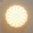 Plafonnier Japonais coréen chaud classique Zen Art tissu soie Led