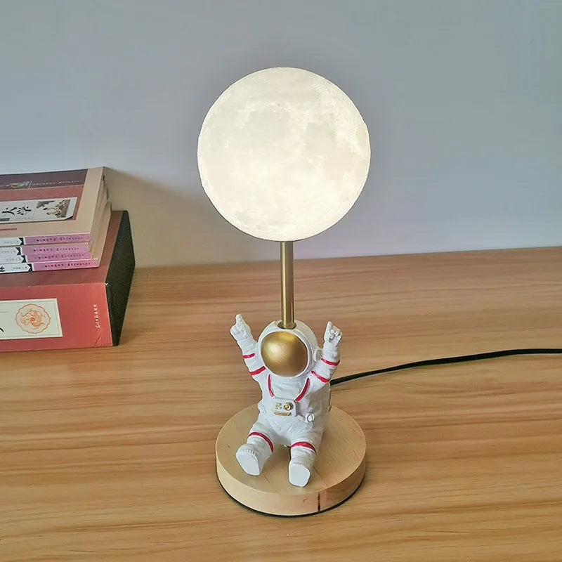 Creative 3D lune lampe de Table technologie mode atmosphère lampe chambre d'enfants étudiant lampe chambre étude lampe décorative - vue 10 sur 12