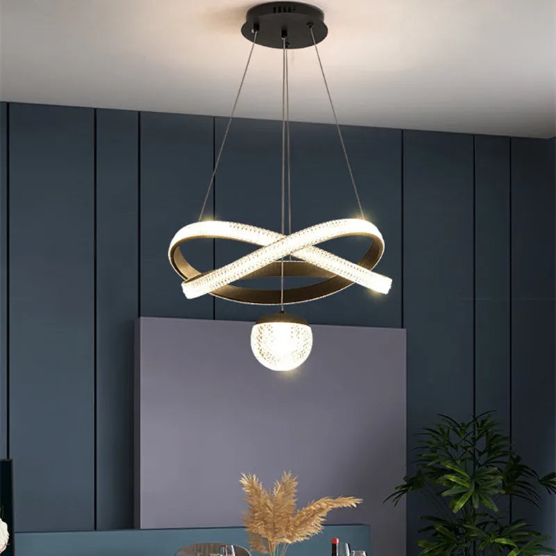 lustre moderne design minimaliste à trois têtes élégant et léger - vue 5 sur 15