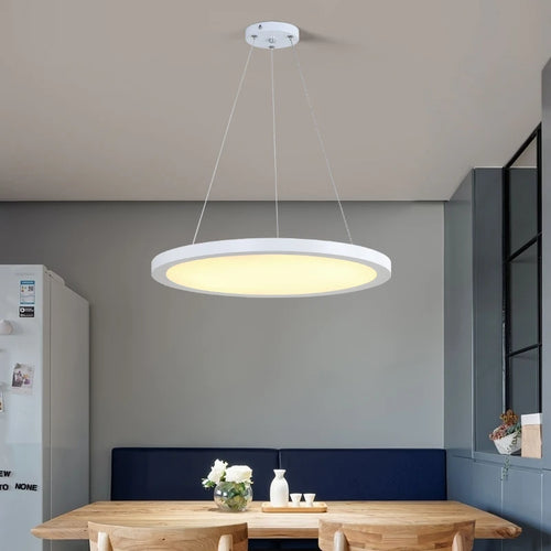 suspension led ronde dorée moderne - vue 4 sur 26