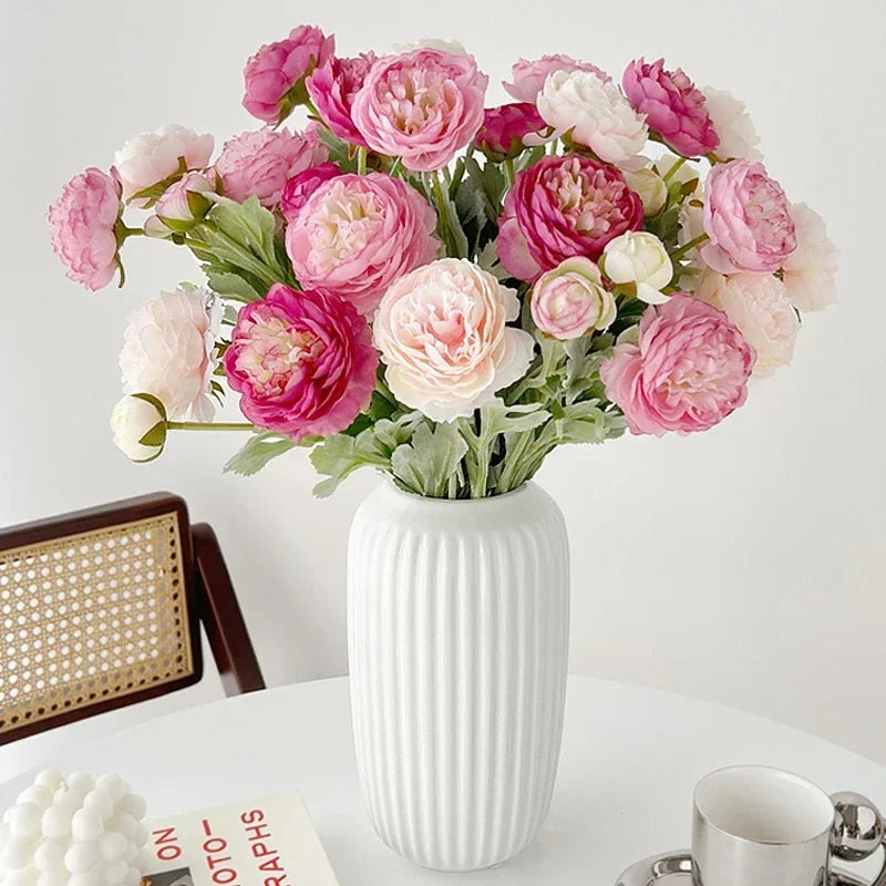 bouquet de pivoines artificielles pour décoration mariage fête - vue 2 sur 9