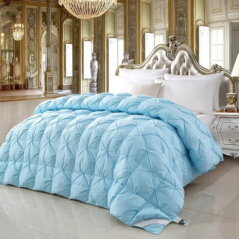 Temperature controlled down quilt, white goose down quilt, single person cotton quilt with thickened core for warmth and comfort - vue 6 sur 11