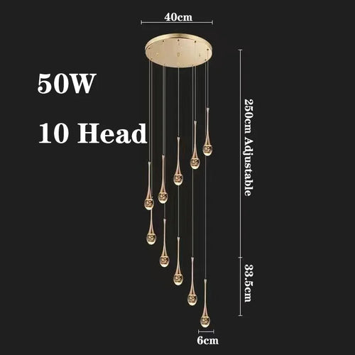 lustre de luxe à bulles de cristal pour décoration moderne - vue 13 sur 21