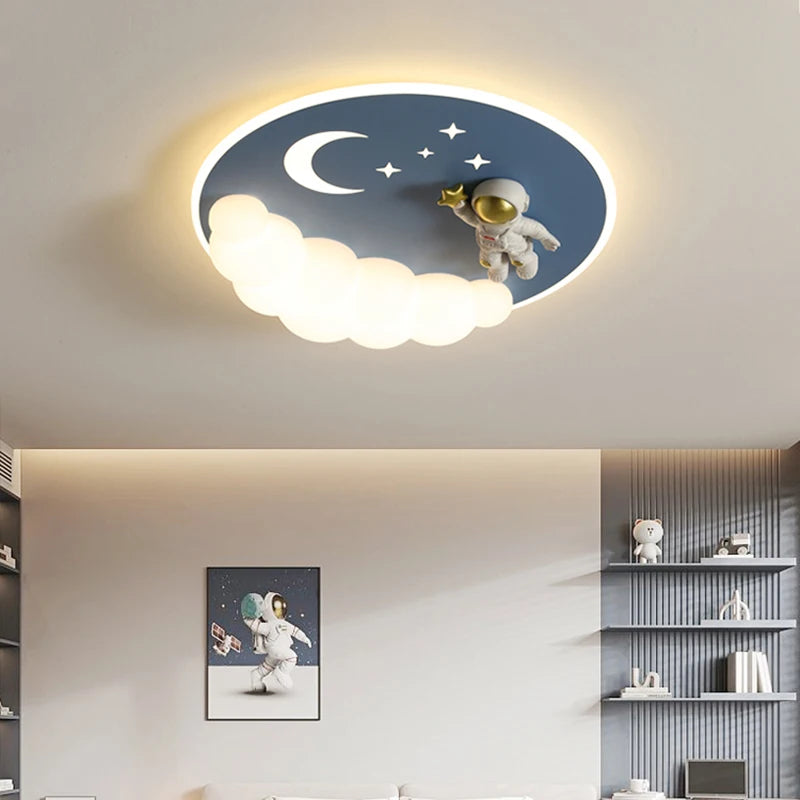 lustre led moderne avec télécommande pour décoration intérieure