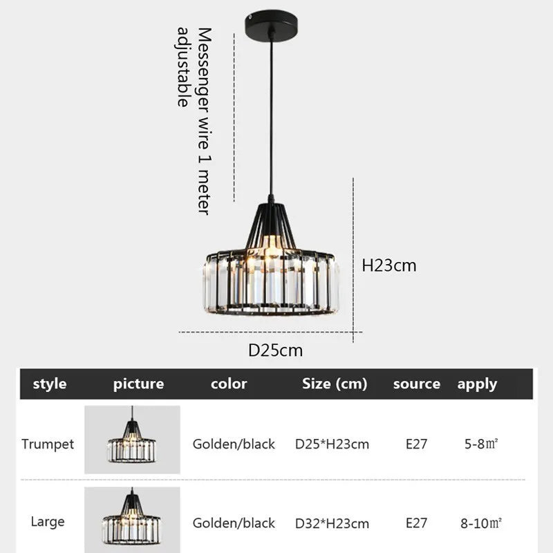 Suspension LED nordique pour cuisine île salle à manger ronde moderne lustre en fer noir zone de repos luminaires en verre E27 - vue 4 sur 12