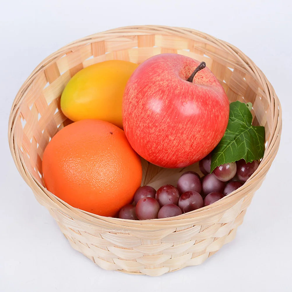lot de 3 paniers en bambou pour fruits et rangement - vue 7 sur 7