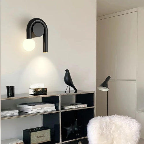 lampe de chevet murale en u anti-lumière bleue minimaliste