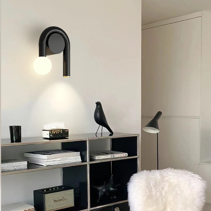 lampe de chevet murale en u anti-lumière bleue minimaliste - vue 6 sur 20