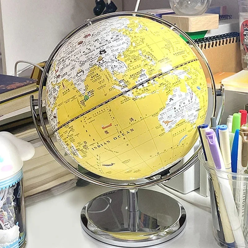 globe lumineux éducatif carte du monde décoration géographie - vue 2 sur 19