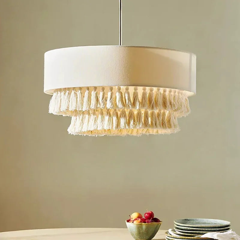 lustre bohème wabi sabi style nordique à la main - vue 3 sur 9