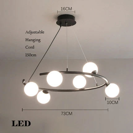 lustre créatif en fer et verre tendance pour décoration intérieure - vue 14 sur 16
