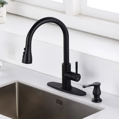 distributeur de savon pour cuisine noir mat nickel brossé - vue 3 sur 6