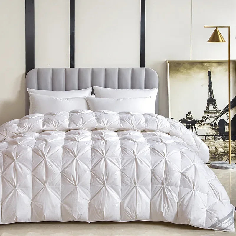Temperature controlled down quilt, white goose down quilt, single person cotton quilt with thickened core for warmth and comfort - vue 3 sur 11