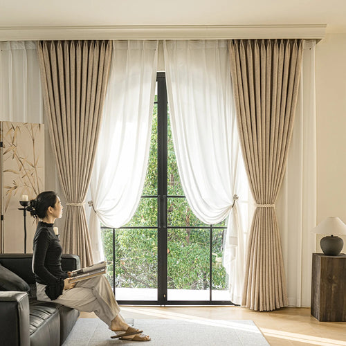 Rideau occultant floral style français pour salon chambre