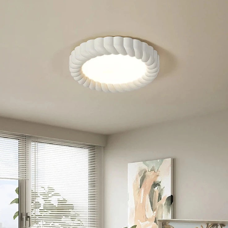 Plafonnier LED rond à pliures