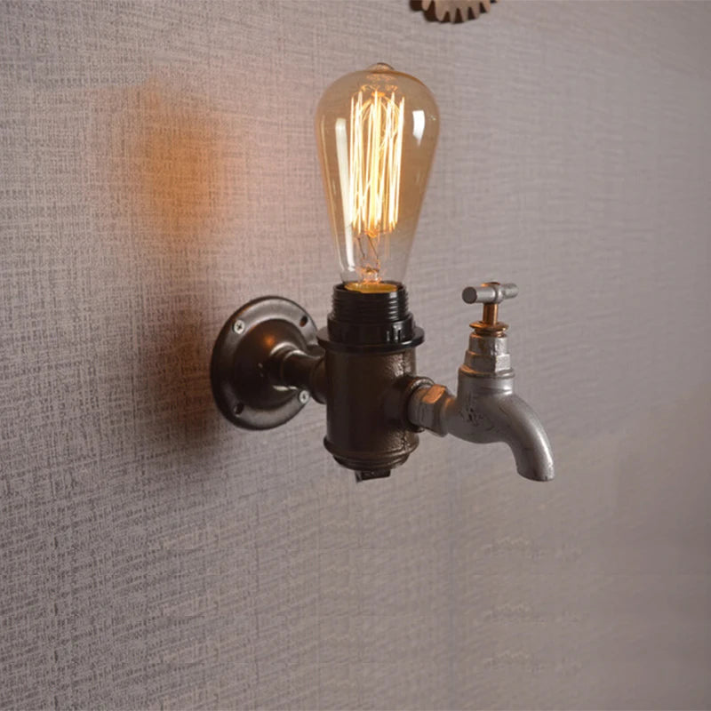 applique murale industrielle vintage en fer pour loft bar restaurant
