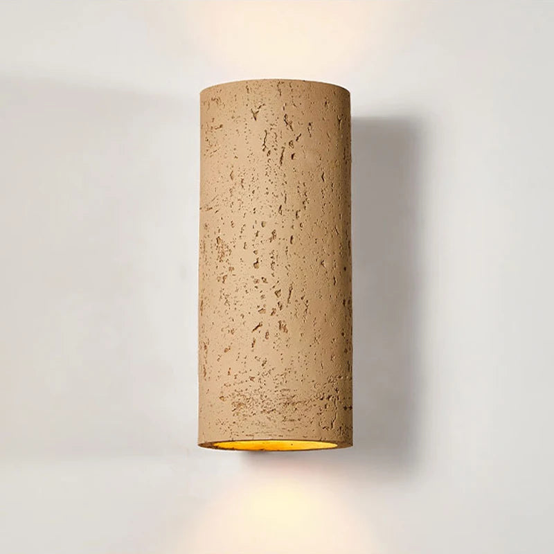applique murale nordique led wabi-sabi en ciment rétro - vue 6 sur 16