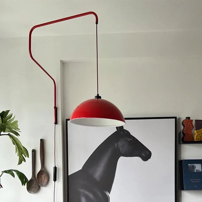 applique murale moderne industrielle à bras pivotant et abat-jour pliable - vue 5 sur 8