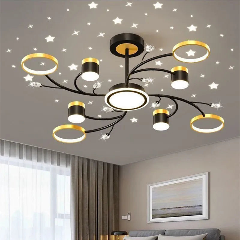 lustre led ciel étoilé nordique variable décoratif à la mode - vue 7 sur 14