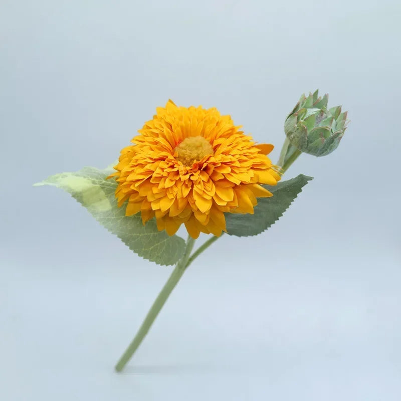 fleurs artificielles tournesols rétro double pétale décoration intérieure - vue 10 sur 10