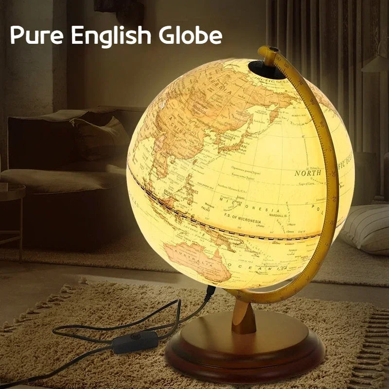 globe antique lumineux européen et américain décoratif rétro - vue 3 sur 9
