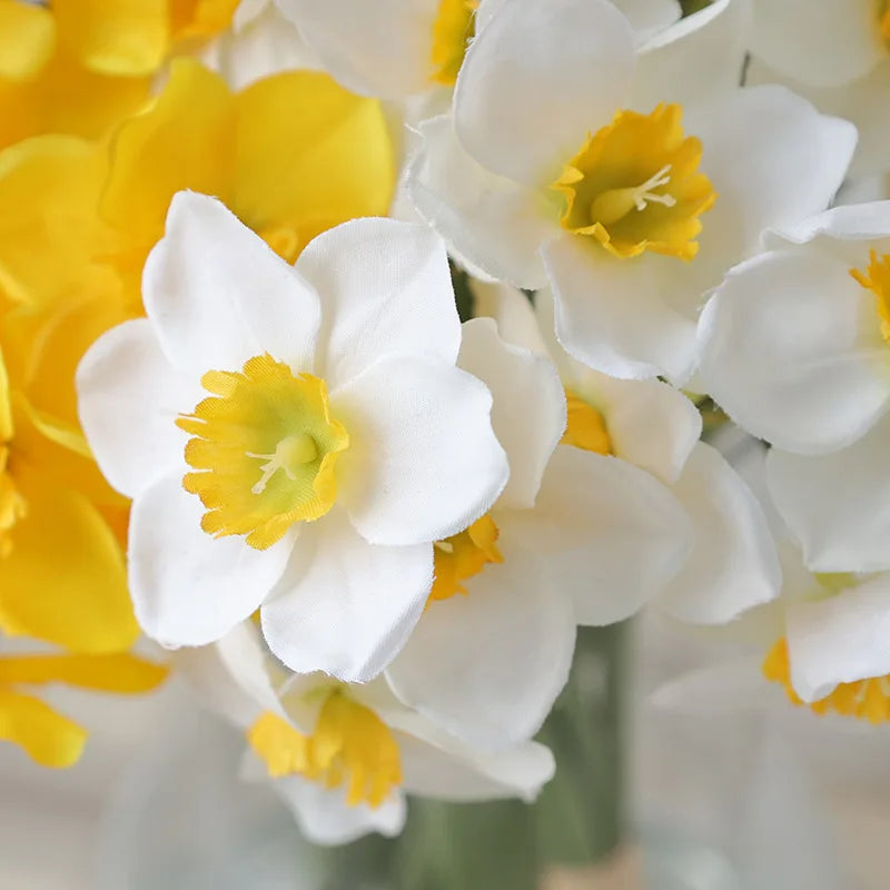 lot de 6 bouquets de fleurs narcisses artificielles pour toutes décorations - vue 5 sur 9