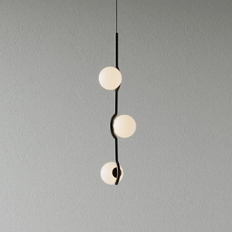 lustre led en boule de verre style nordique pour intérieur - vue 4 sur 14