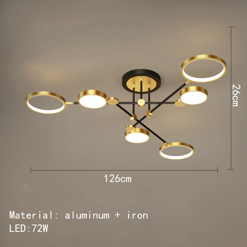 Minimalist LED ceiling light with 3 colour temperatures decorative indoor fixture - vue 9 sur 30