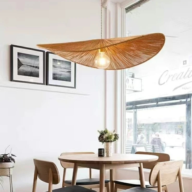 suspension japonaise en corde de chanvre style rétro décoratif