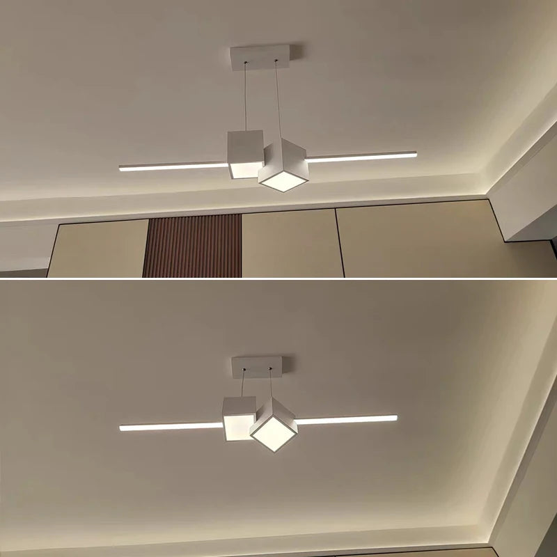 lustre led minimaliste pour éclairage intérieur moderne - vue 7 sur 10
