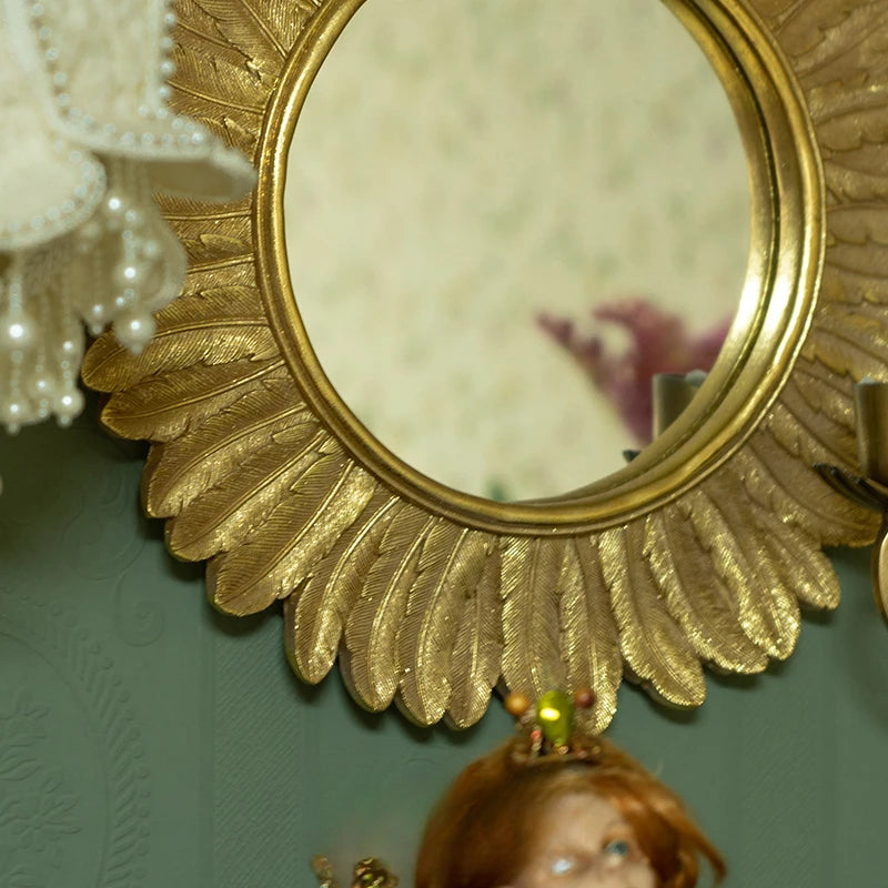 miroir décoratif en macramé style rétro pour décoration intérieure - vue 6 sur 7