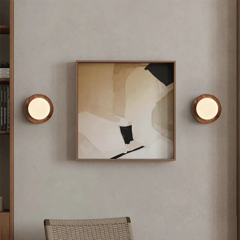 Applique murale Intérieur nordique rétro crème tête de lit LED - vue 6 sur 7