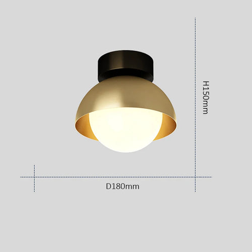 Modern minimalist copper corridor lamp with three colours