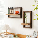 Black Wood Shelves for Wall Storage Hanging Floating Wall Shelves Rustic Farmhouse Decor, Bedroom Bathroom Living Room Kitchen