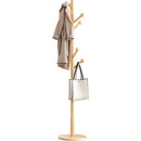 Solid Wood Coat Hanger with Hook, Floor Mounted Coat Hanger, Home Furniture, Clothes Hanger, Modern Bedroom, Dormitory Coat Rack