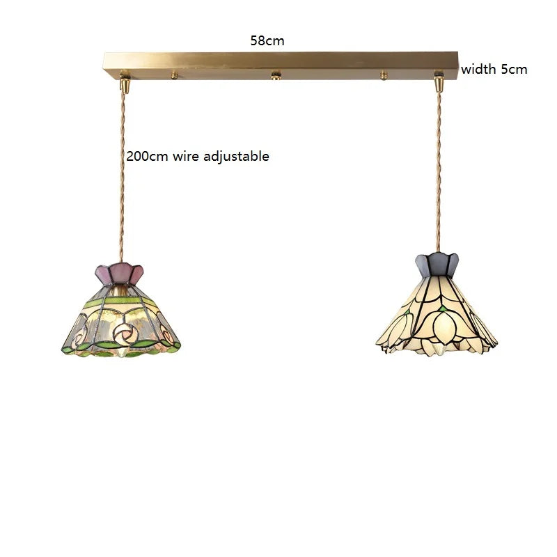 suspension fleur verre cuivre nordique moderne led iwhd europe syle - vue 25 sur 26
