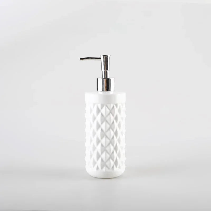 distributeur de désinfectant et savon en céramique design élégant - vue 2 sur 6