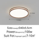 Minimalist nordic wooden ceiling light with modern LED lighting