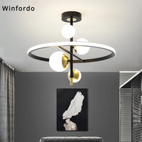 lustre led moderne nordique simple boule pour intérieur