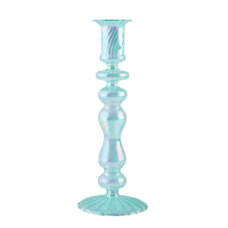 bougeoirs rétro coniques haut en verre pour décoration - vue 17 sur 32