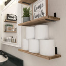 Set of 4 rustic wooden floating wall shelves for decorative storage