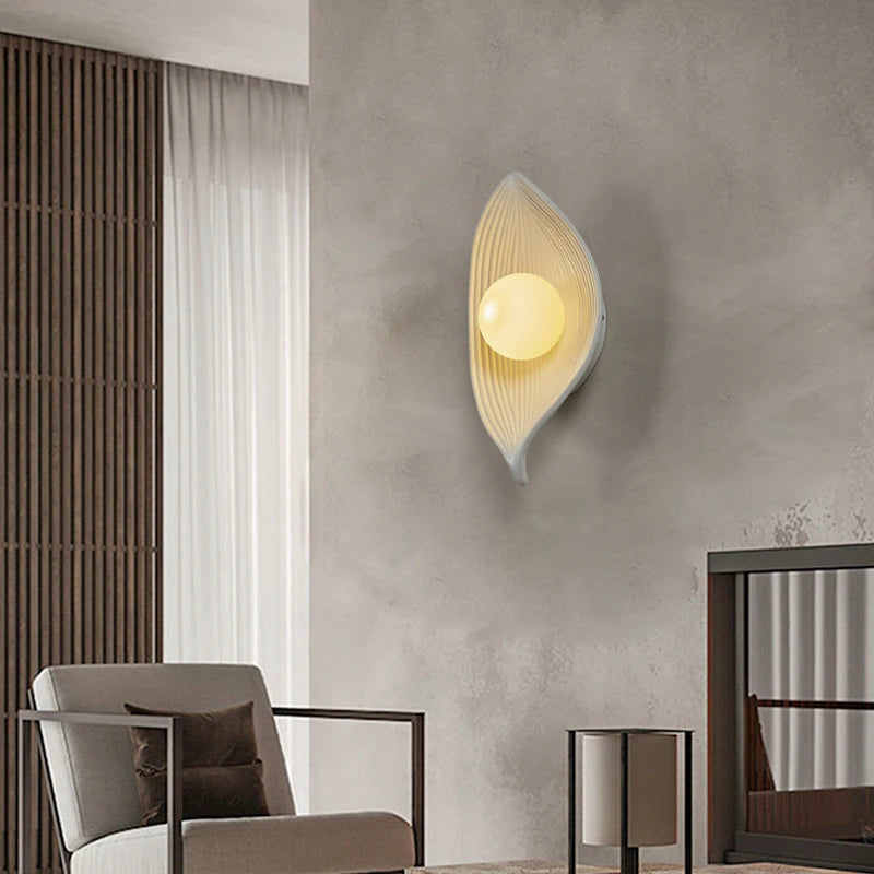 Wabi Sabi-Creative Boat LED Wall Light, Interior Resin Decorative Light, Designer, Hotel, Villa, Cafe, Aisle, G4 - vue 3 sur 9