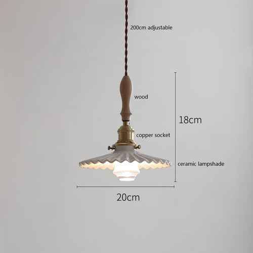 suspension LED en céramique conique design - vue 11 sur 29
