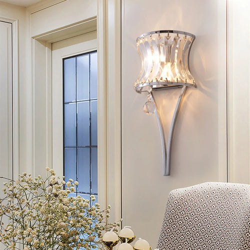 applique murale postmoderne en cristal de luxe américaine pour loft