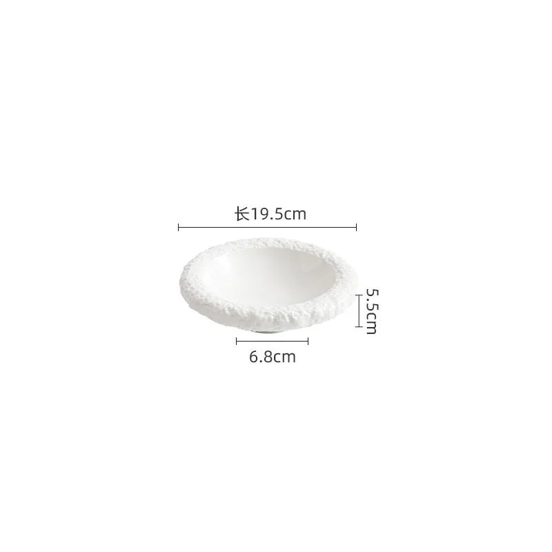 Bol double paroi céramique texture roche style minéral