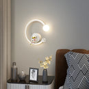Nordic minimalist moon planet astronaut wall light