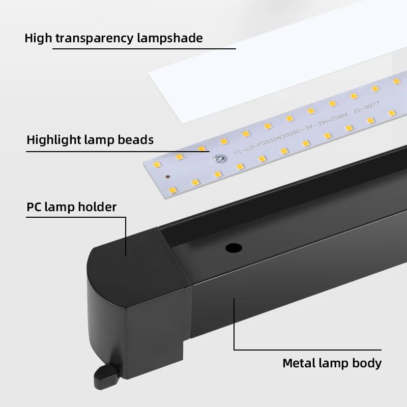 système d'éclairage sur rail magnétique à led pour décoration intérieure - vue 5 sur 18